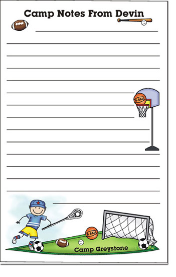 Pen At Hand Stick Figures - Camp Notepads (Sport - Boy - Full Color)